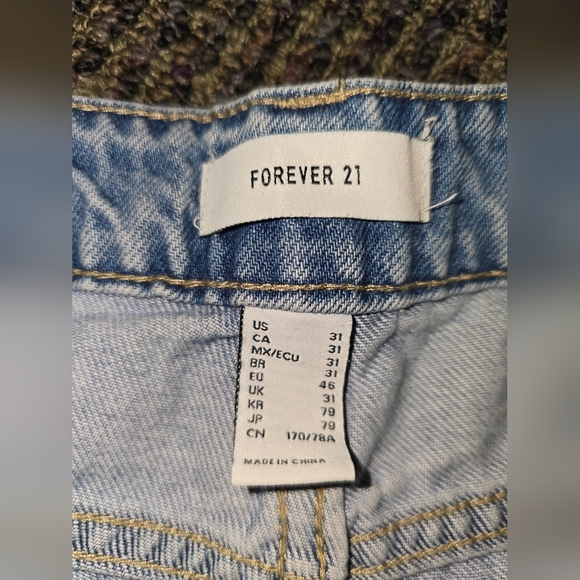 Forever 21 Blue Straight Leg Jeans - Picture 8 of 9